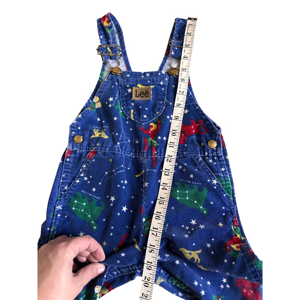 Vintage Lee Constellation Corduroy Overalls Toddler 4T Bibs Celestial Astrology - Picture 4 of 7